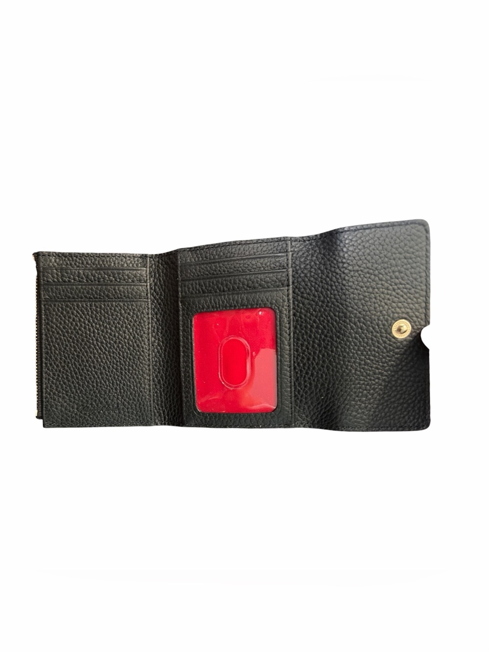 NWT Dooney & Bourke Black Pebbled Grain Leather Small Flap Credit Card Wallet - Picture 4 of 6